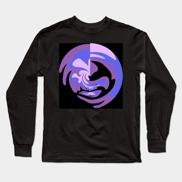 Purple and black III Long Sleeve T-Shirt by TiiaVissak